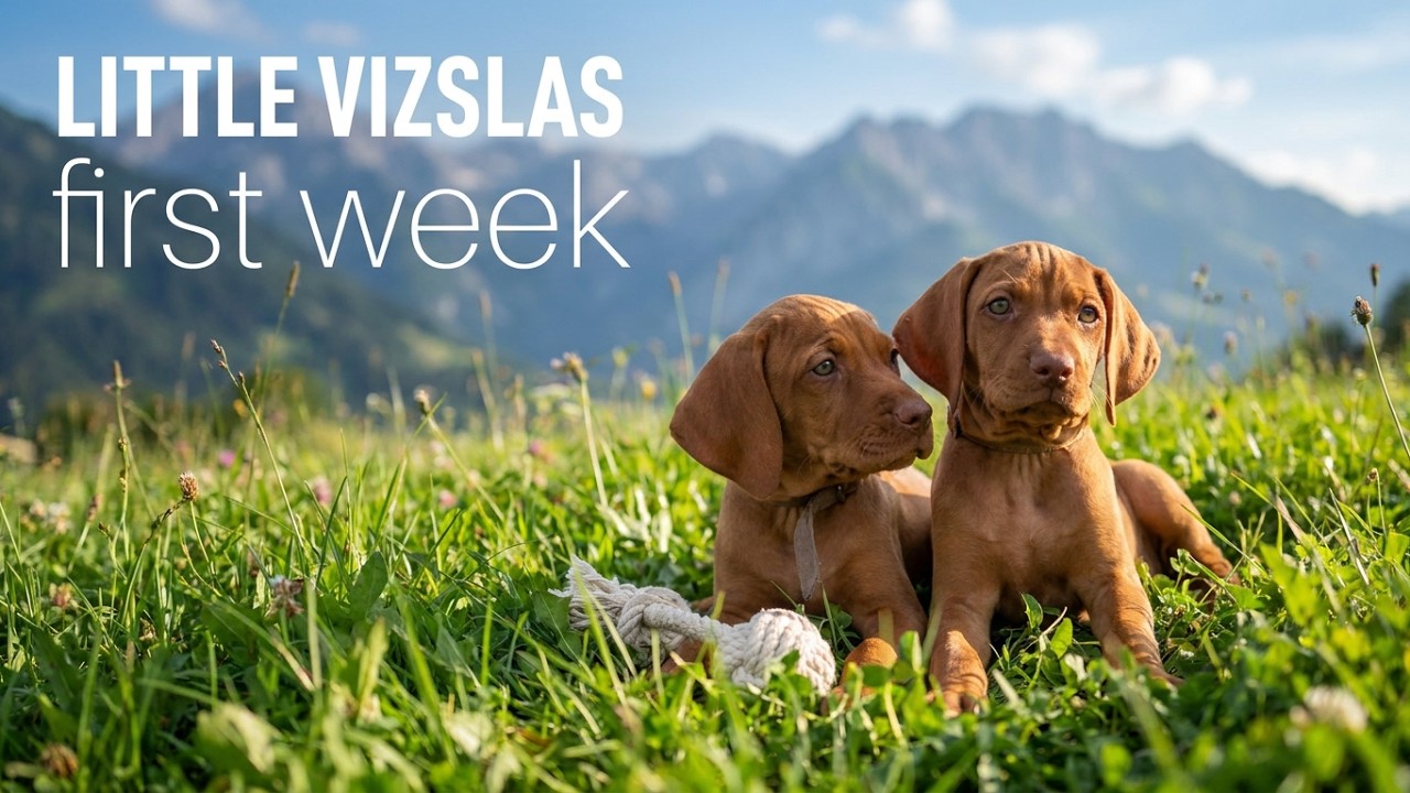 The First Week with our 2 Magyar Vizsla Baby