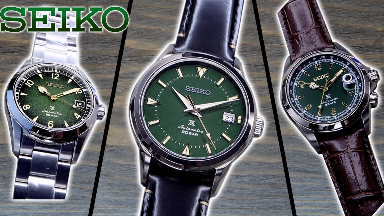 Seiko Alpinist SPB245 Compared to SPB121 and SPB155 (Green Alpinists)