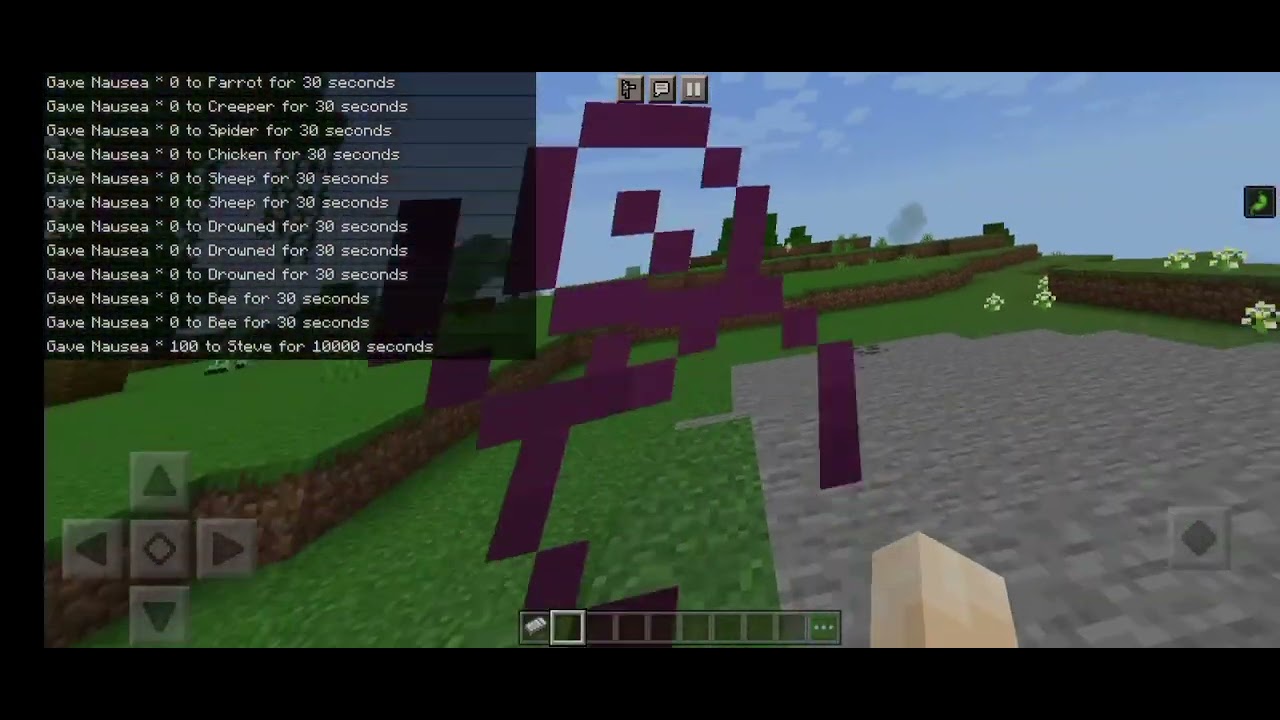 Minecraft nausea effect