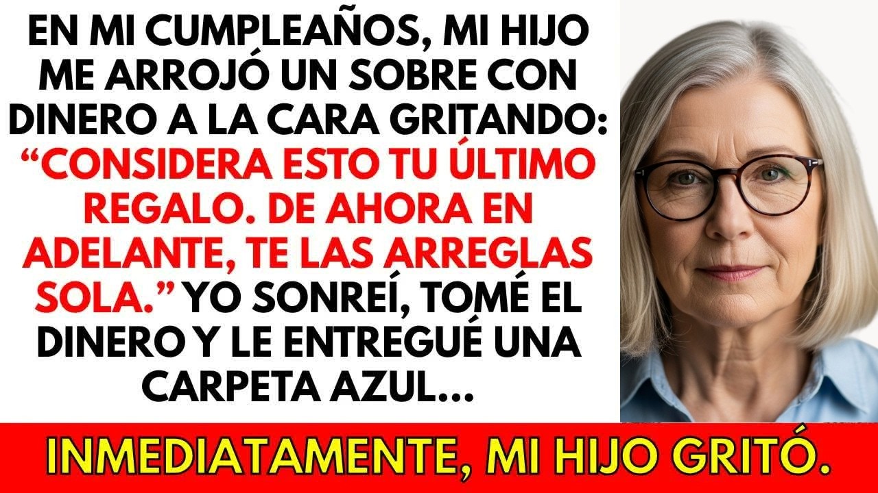 ＂¡AGARRA ESO Y LÁRGATE!＂ Mi hijo me gritó, pero cuando le entregué el sobre se volvió histérico