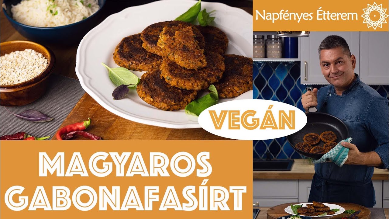Magyaros gabonafasírt-a vegán húspótló