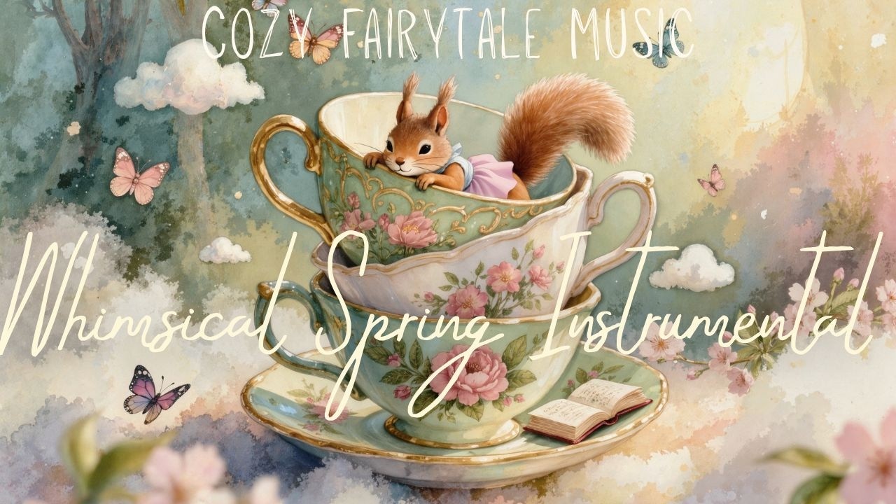 Teacup Dreamer 🐿️✨ Cozy Fairytale Music | Soft Spring Instrumental for Relaxation & Joy