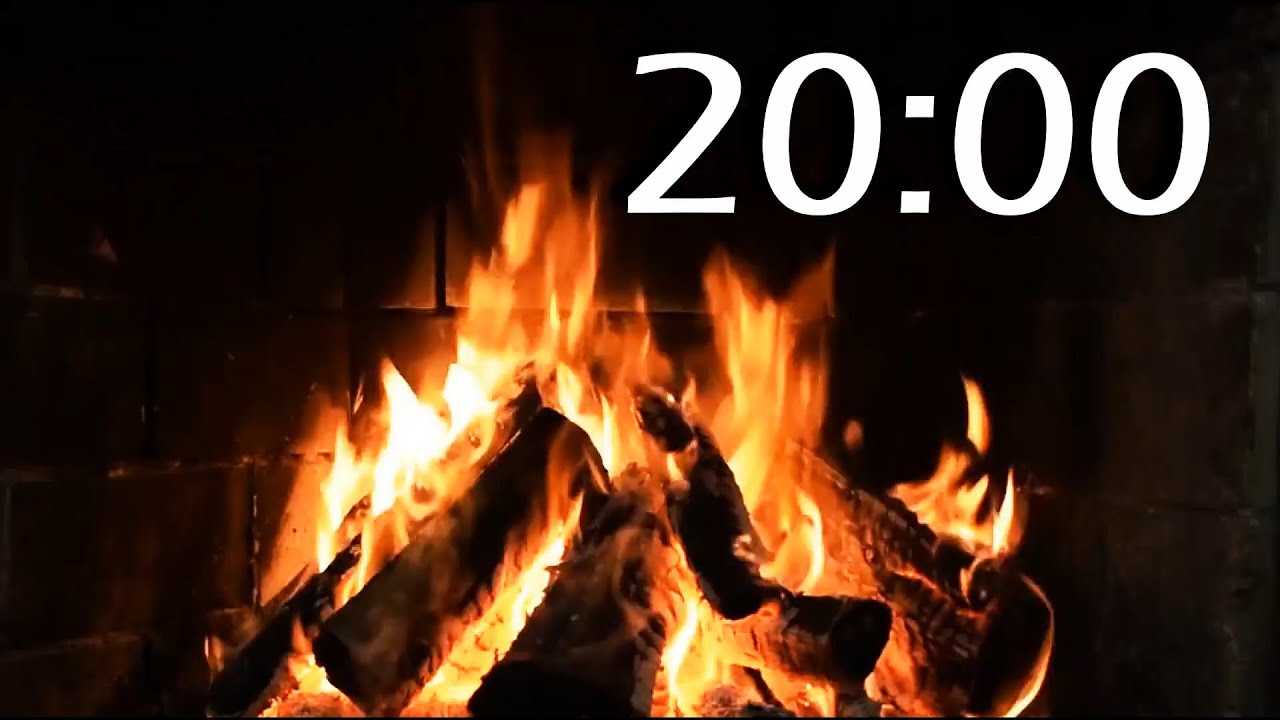 Fireplace - 20 Minute Timer COZY Fireplace sound