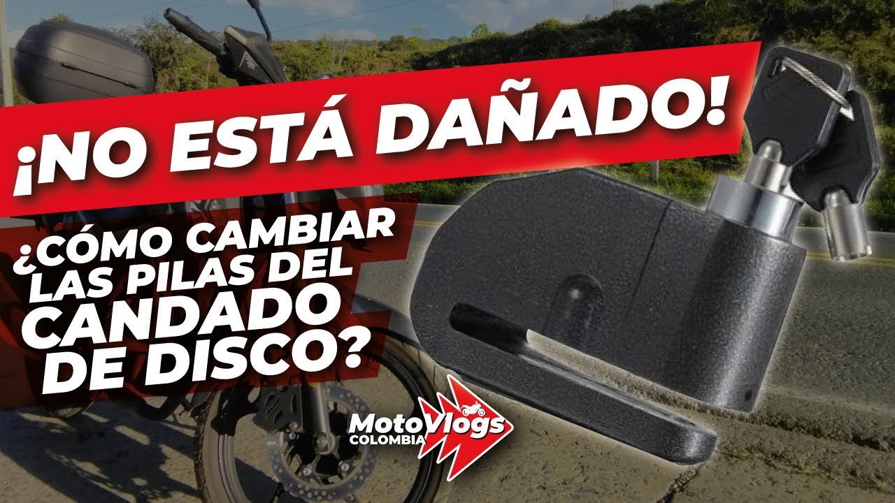 ¿Cómo cambiar las pilas del candado de freno de disco para moto? #MotovlogsColombia #Candadodedisco