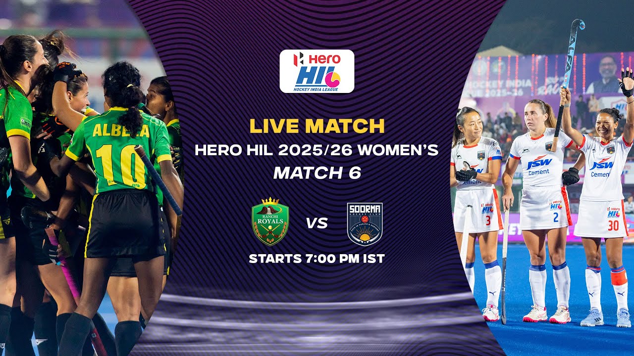 Hero Hockey India League 2025-26 Women's || Match 6 || ROYALS vs SOORMA