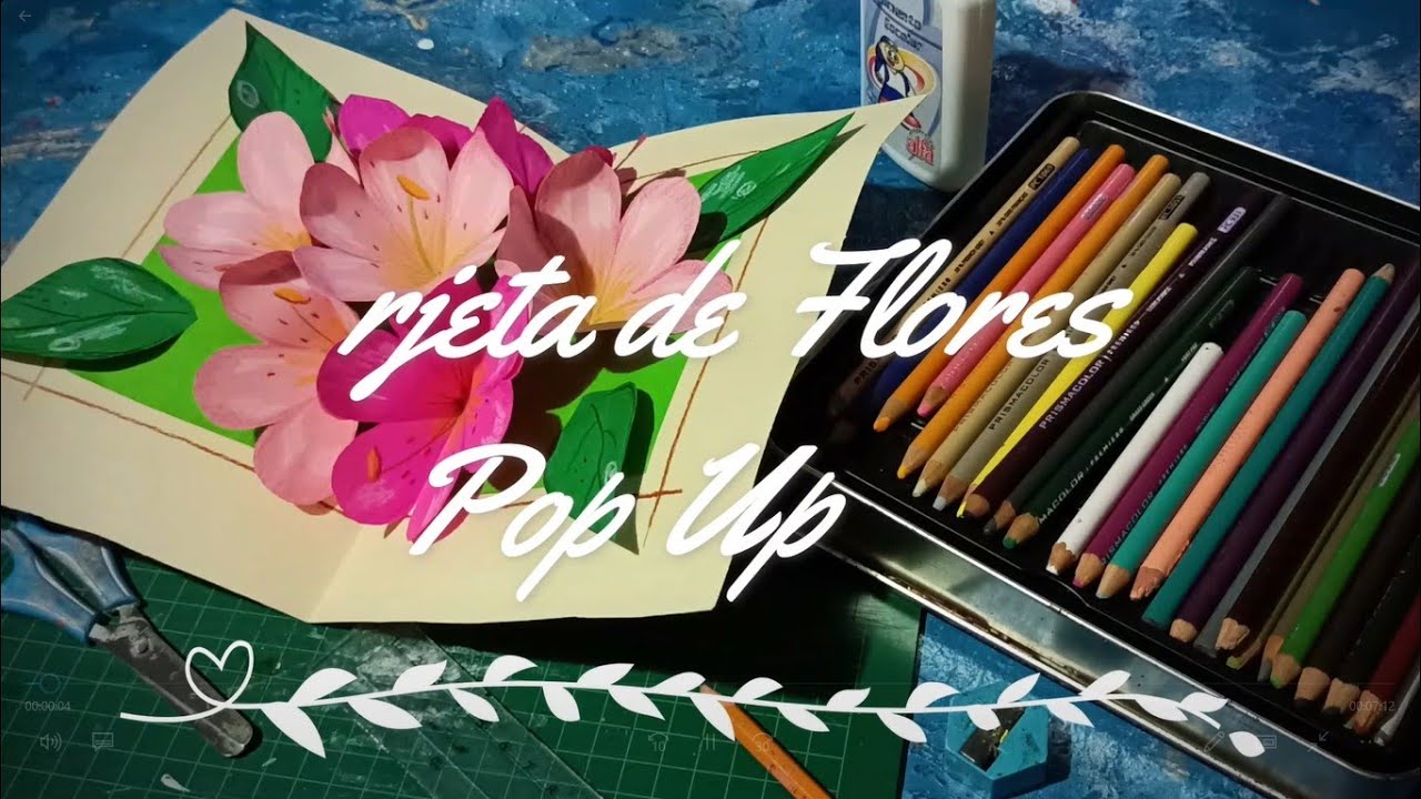 TARJETA DE FLORES POP UP