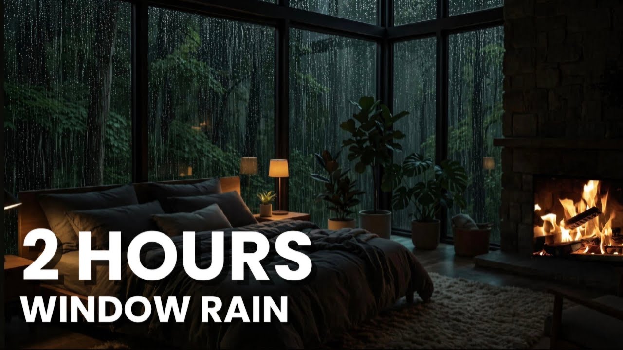Can't Sleep? Window Rain Sounds for Deep Sleep 🌧️ | 2 Hours