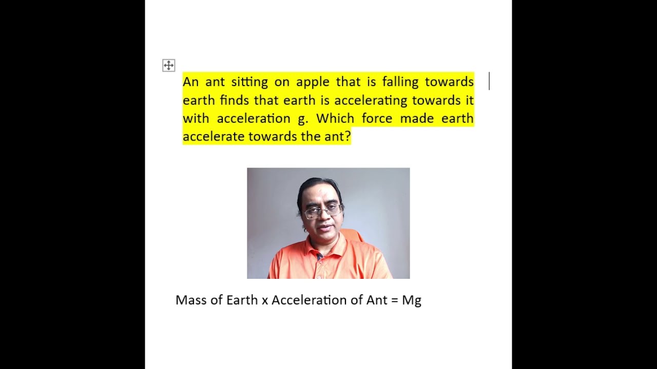 Earth Accelerating Towards Ant