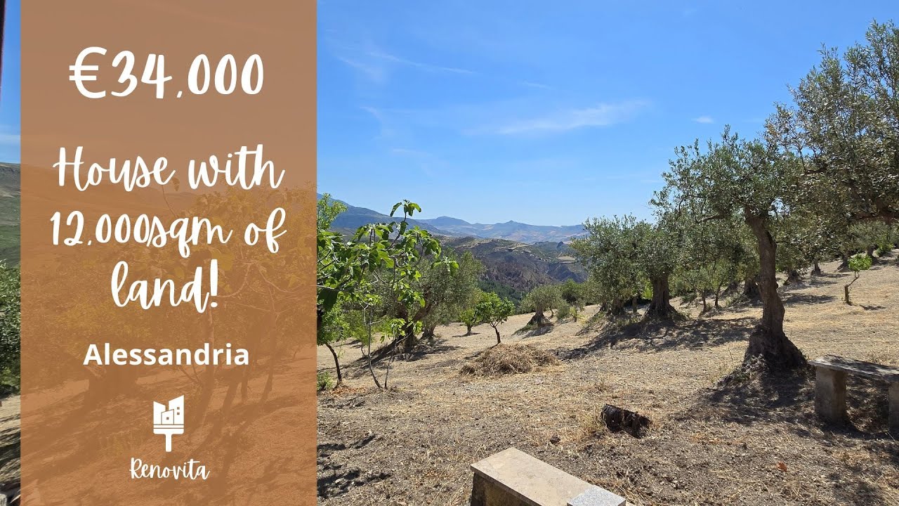 For Sale - €34,000 House with Land! Alessandria della Rocca, Sicily