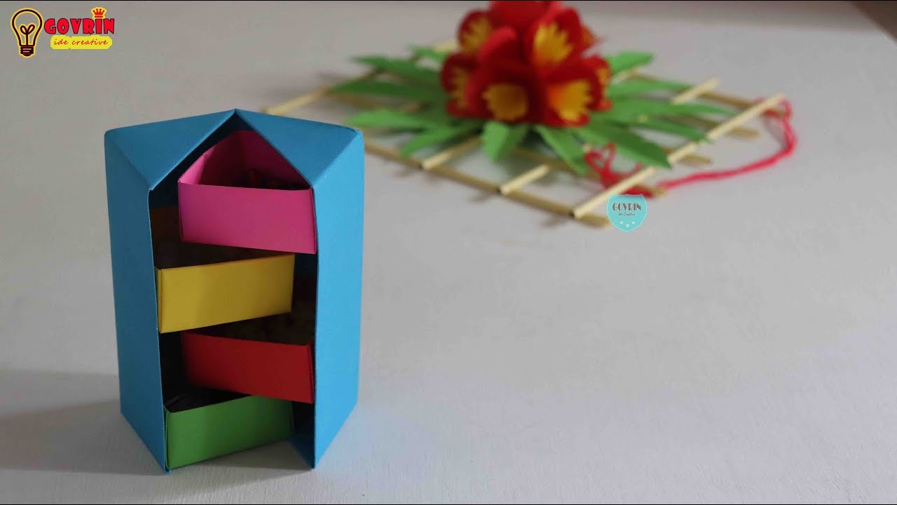 Ide Kreatif Membuat Rak Mini dari Kertas Origami | Rak Rahasia