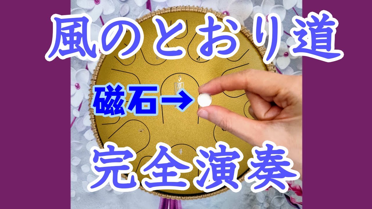 【半音下げ】タングドラム 磁石を使って1台で演奏する方法【風のとおり道】