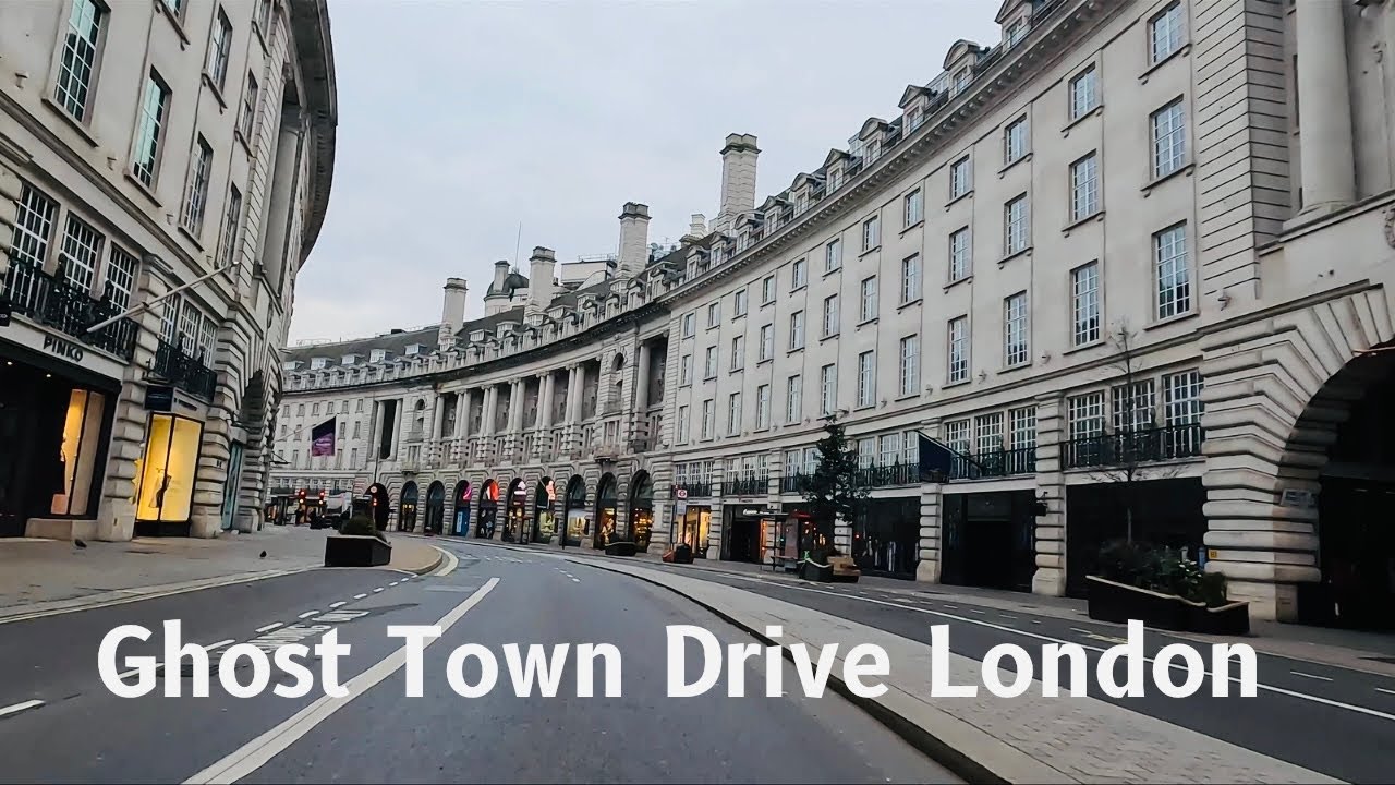 Early Morning Drive in London | Deserted Streets in Central | West End and the City | March 2023