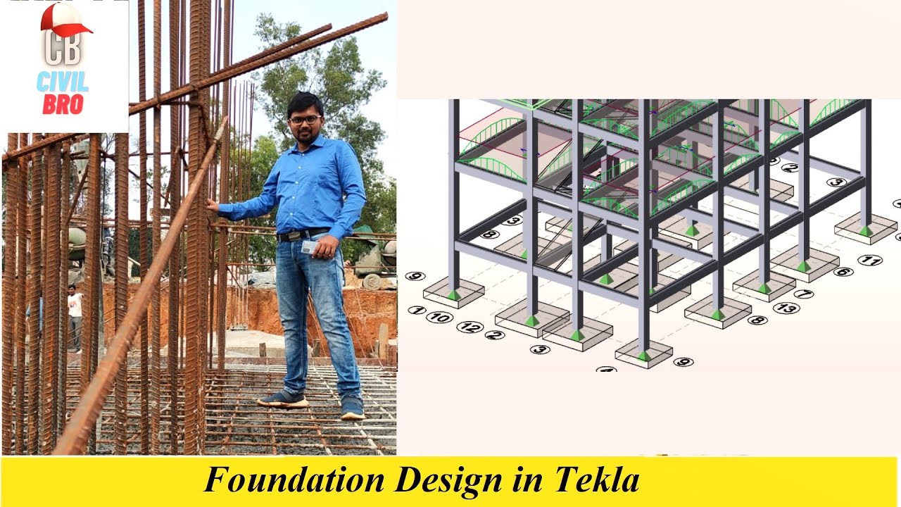 Foundation Design Tekla Structural Designer || Isolated Footing Design