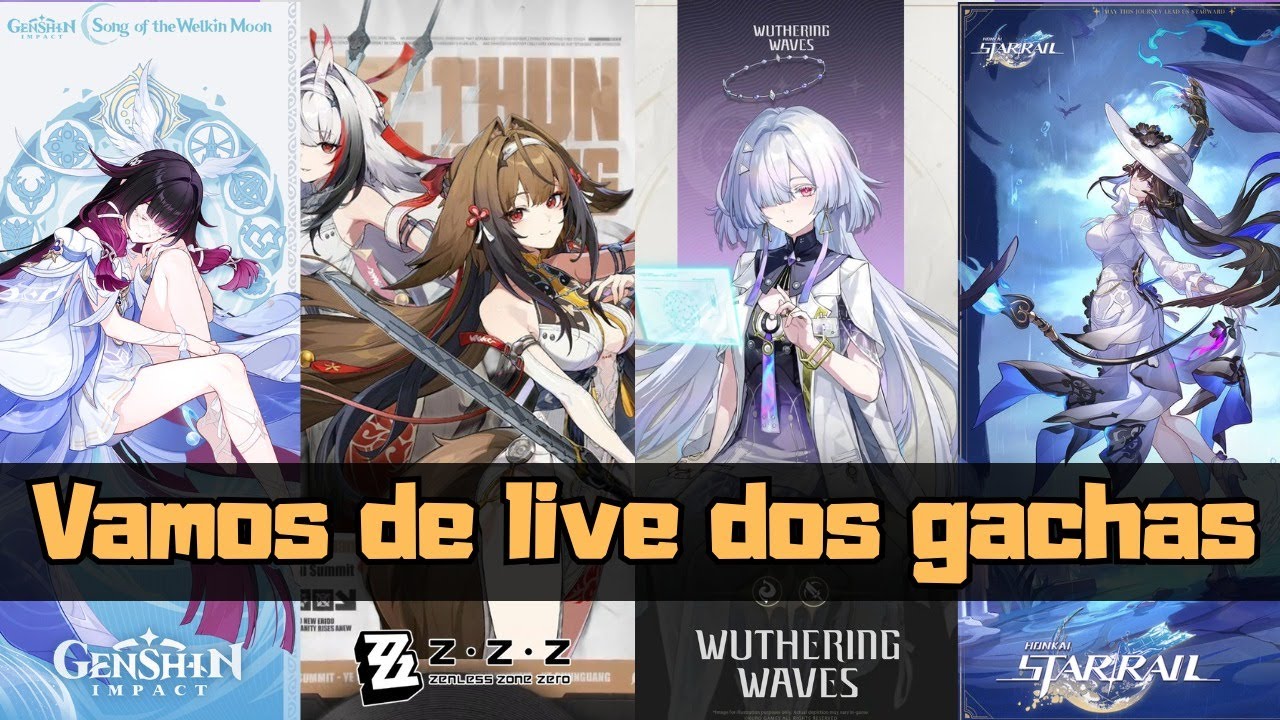 🔴 LIVE DOS GACHA | Genshin, ZZZ, Honkai: Star Rail,  WuWa | Fazendo as diárias
