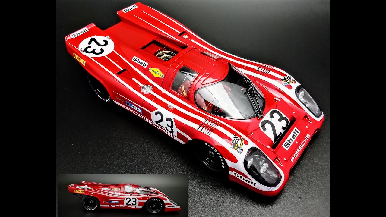 Porsche 917 KH 12cyl 1970 Le Mans Winner 1/24 Scale Model Kit Build How To Assemble Paint Decal