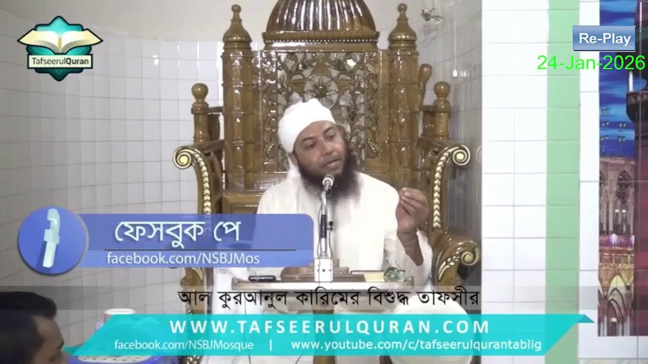 Re-Play Live:Tafseerul Quran Surah # 33-AL-AHZAB Part-6-(Ayat:43-54)