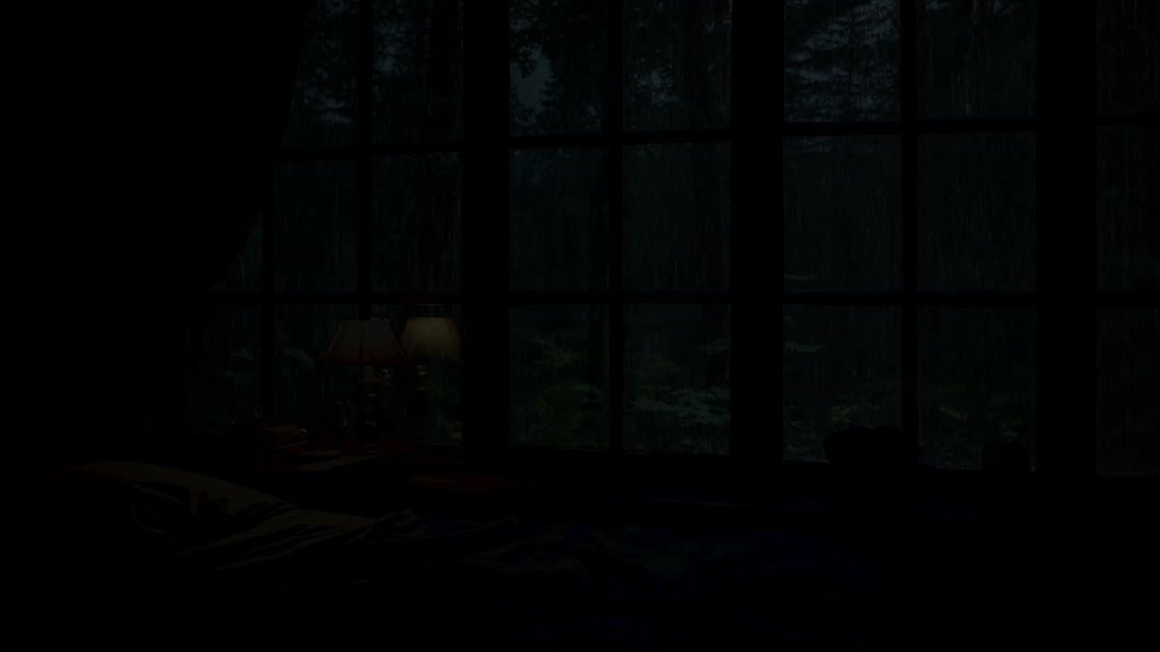 Night Rain by the Window | Gentle Rain Sounds for Deep Sleep, Study & Relaxation