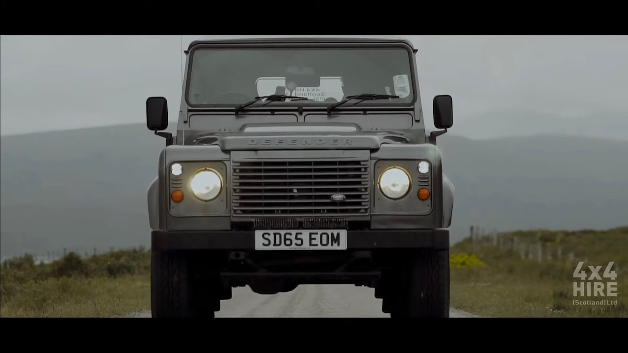 Land Rover Defender 4x4 in the Scottish Highlands