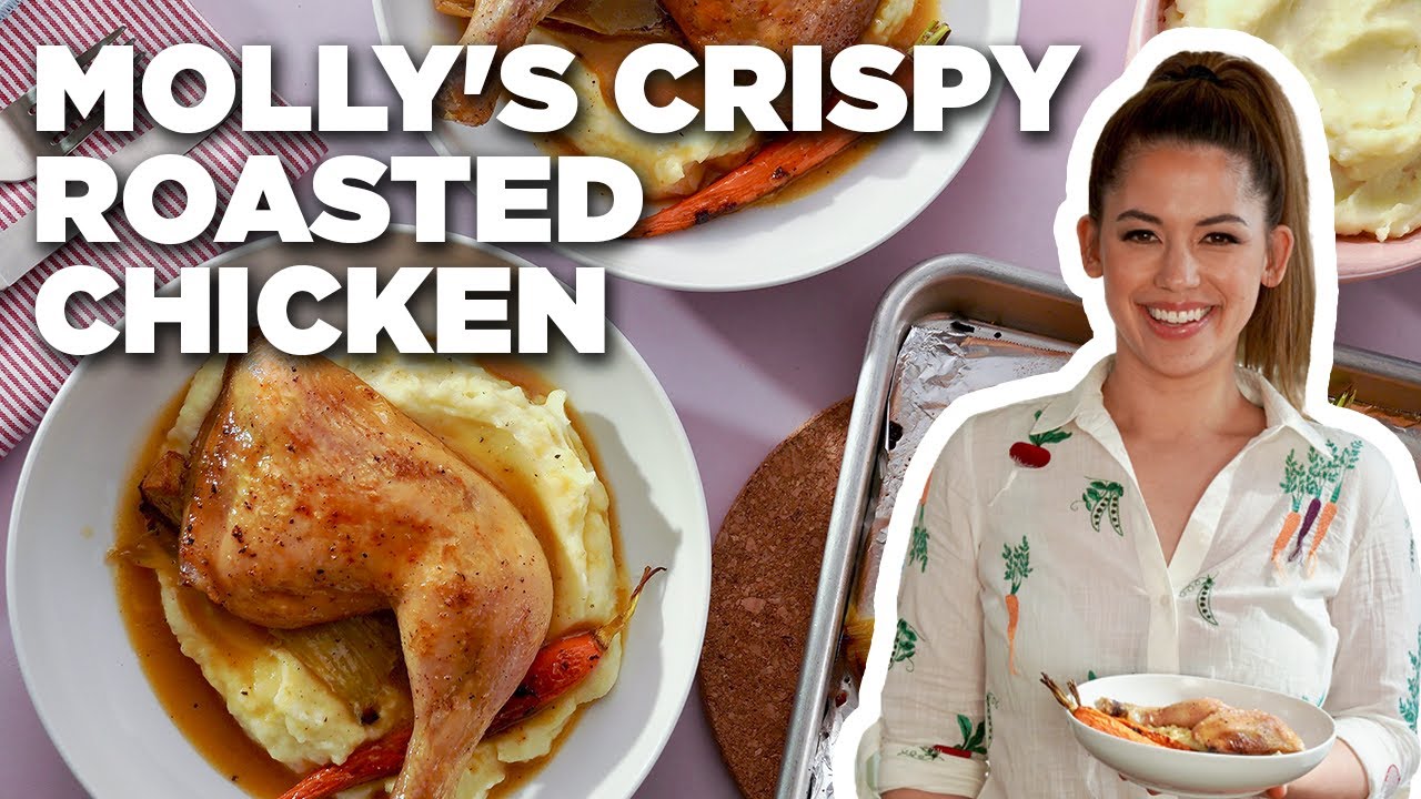 Molly Yeh's Crispy Roasted Chicken with Carrots and Potatoes | Girl Meets Farm | Food Network