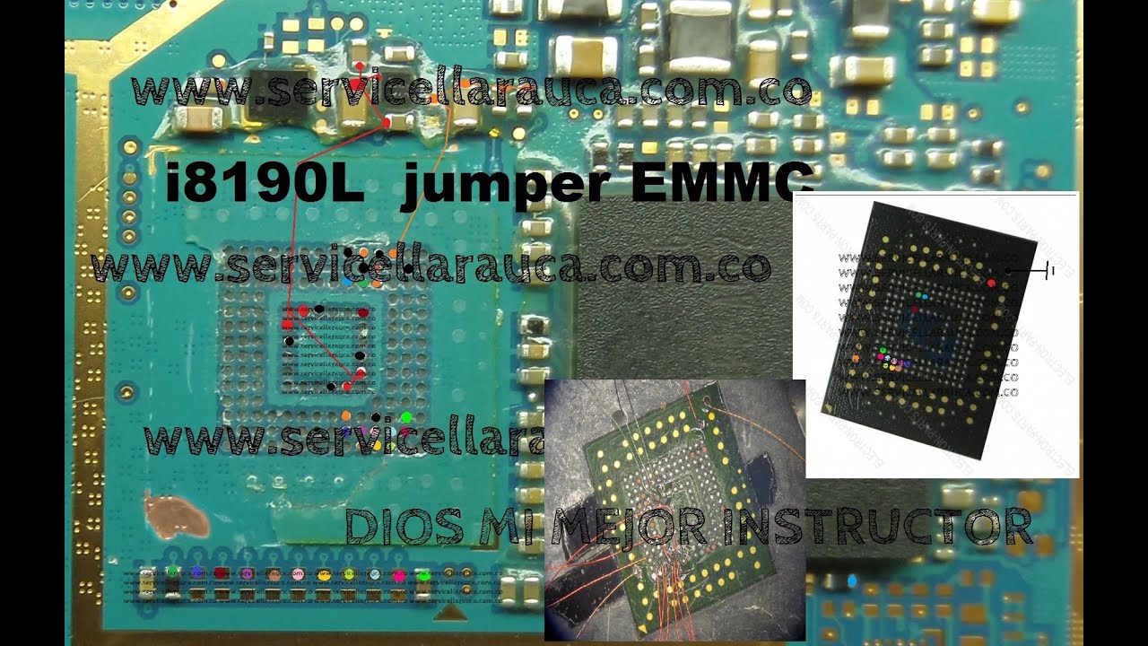 reparacion Samsung I8190 Galaxy S III mini no enciende error en boot , cambio EMMC por jumper HD