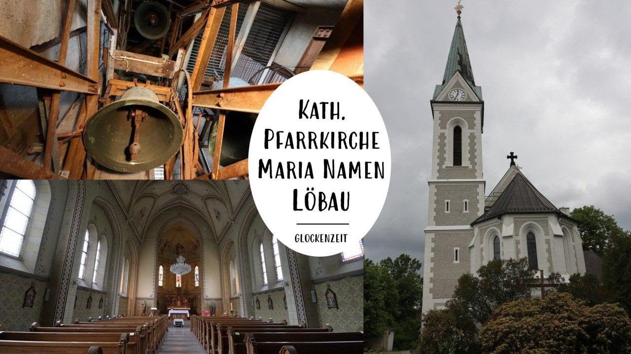 Löbau (GR) Glocken der kath. Filialkirche Mariä Namen (Turmaufnahme)