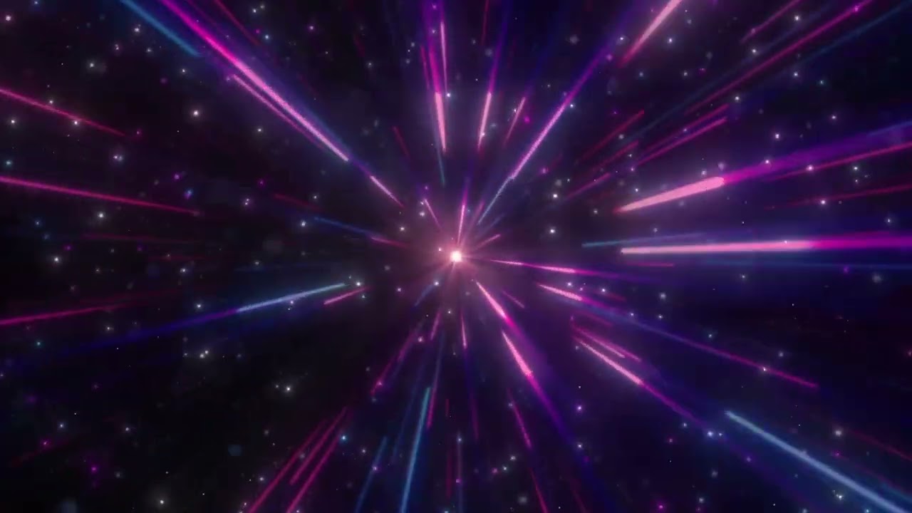 Neon Space Rays at Light Speed! – 1 HOUR LOOP Satisfying Background Video & Wallpaper!