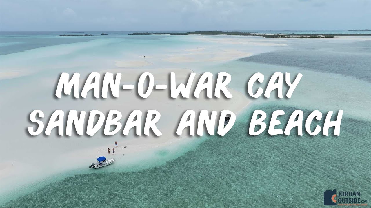Песчаная отмель и пляж Man-O-War Cay в Эксумасе, Багамы