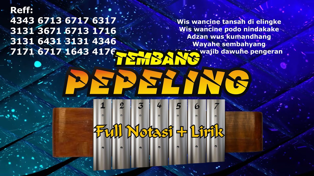 Belajar Gamelan Tembang Pepeling (Wis Wancine Tansah dielingke) laras pelog