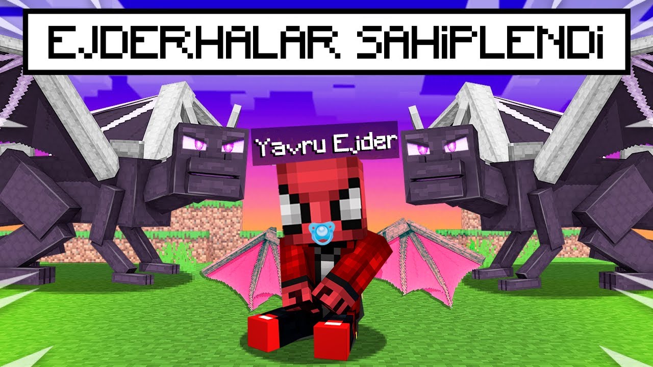EVSİZ FAKİRİ EJDERHALAR SAHİPLENDİ! 🐲 - Minecraft