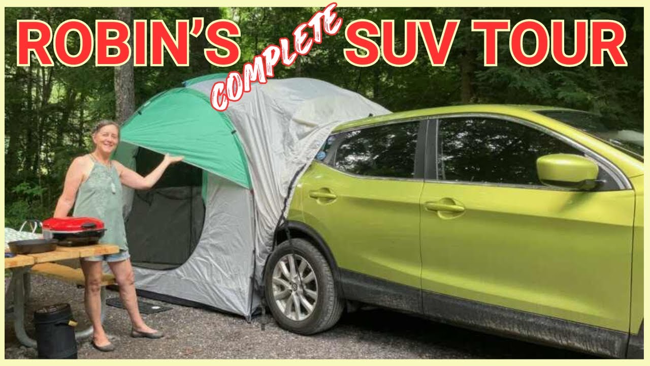 NO BUILD Nissan Rogue SPORT - SUV CONVERSION - Robin's COMPLETE SUV Tour #vanlife #suvlife