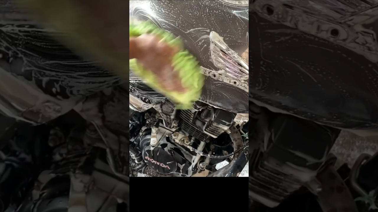 Honda unicorn | Teflon coating | Deep cleaning | bike wash #shorts #detailing