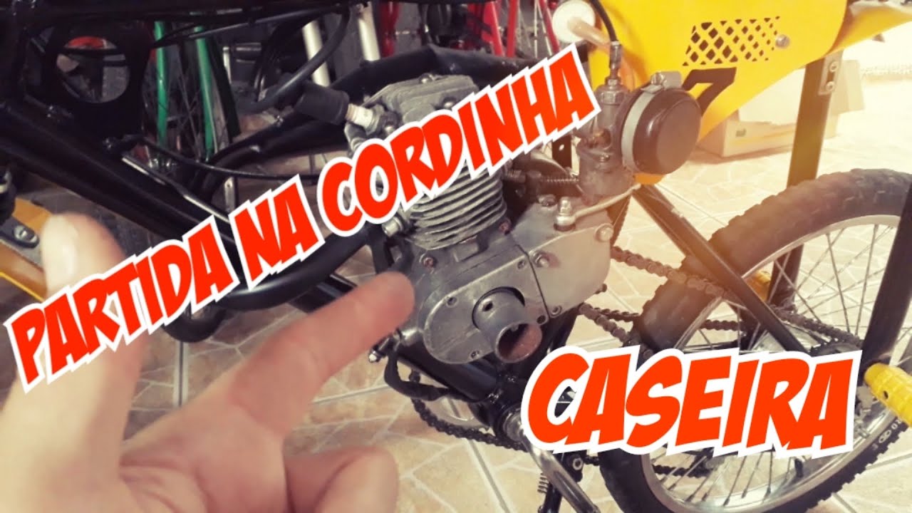 Partida manual caseira para bike motorizada