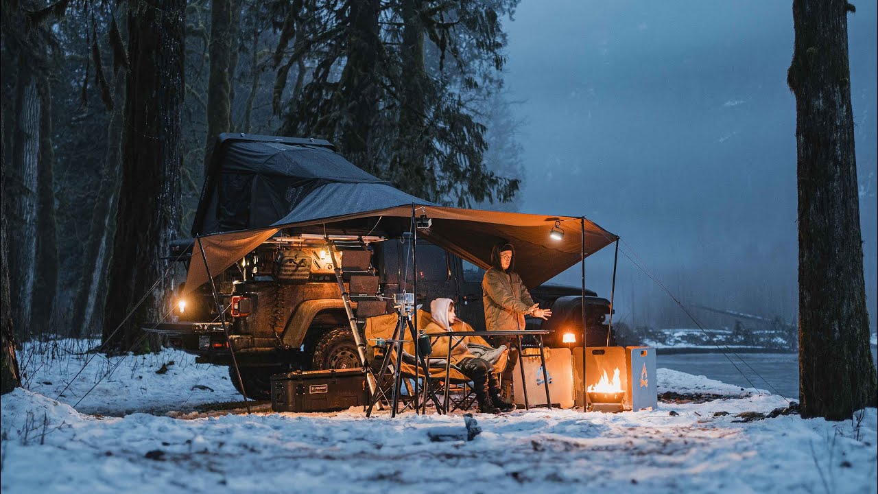 Ep. 18: Rainy & Foggy Winter Camping Vibes - Cozy Escape into Nature [iKamper, ASMR]