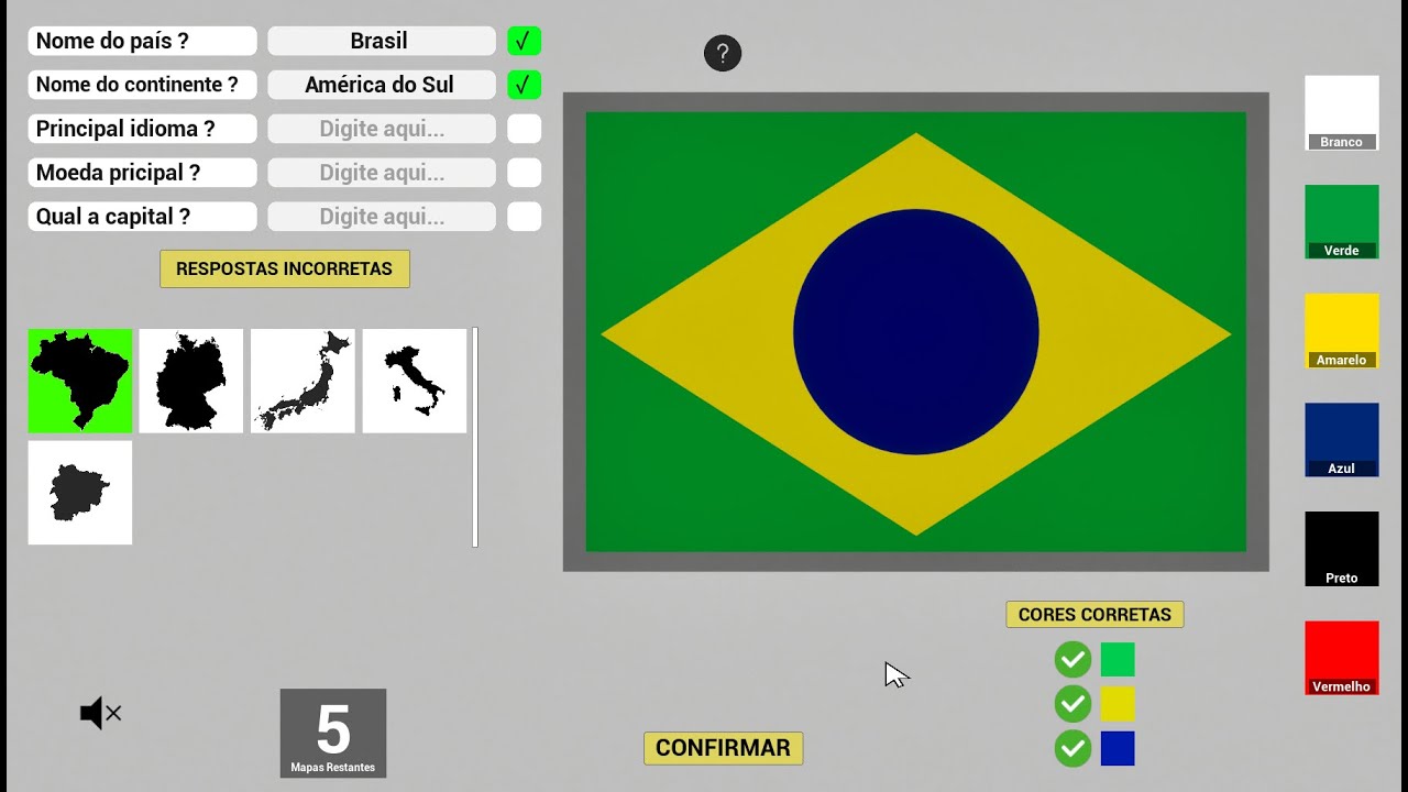 Unreal Engine - Game QUIZ - Flag Coloring