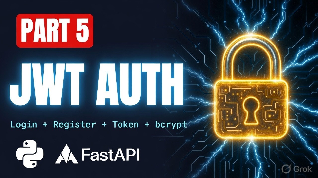 🔴 LIVE Part 5: JWT Authentication Python FastAPI Tutorial | Zomato Clone 2025