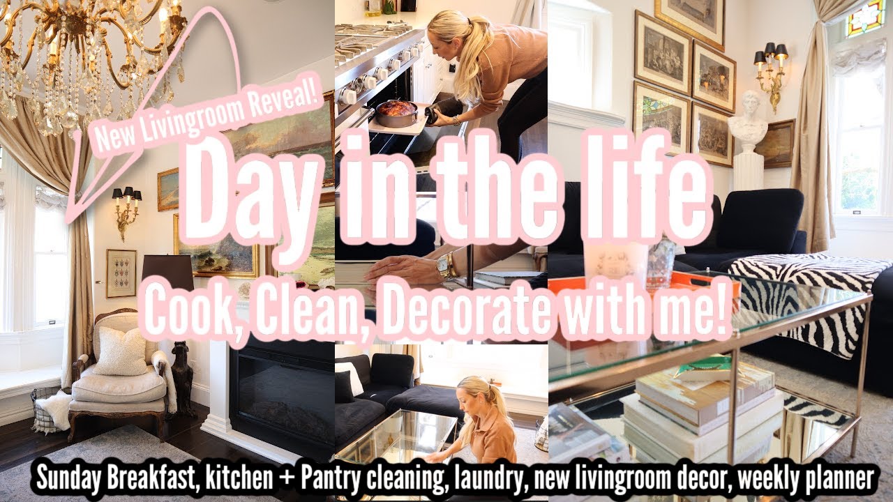 ✨ NEW ✨ DAY IN THE LIFE // SUNDAY RESET // LIVING ROOM REVEAL // SIMPLE SUNDAY RECIPE // CLEANING