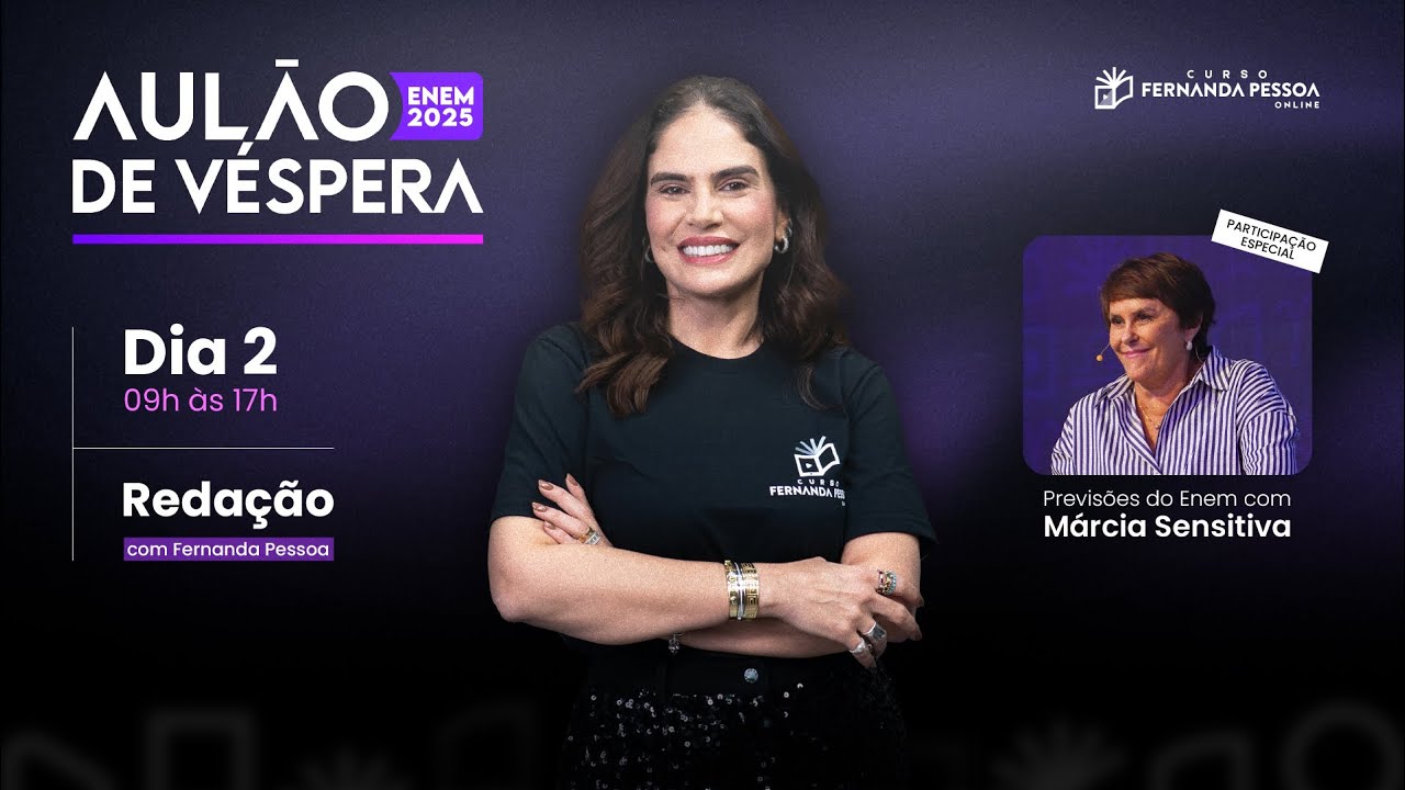 Aulão de Véspera - 2º dia | Redação | Participação: Márcia Sensitiva | ENEM 2025 no CFPOnline