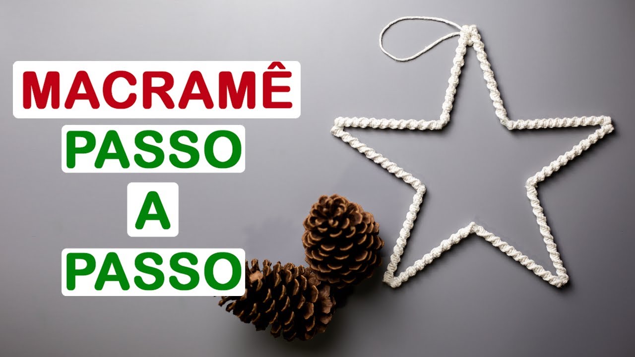ESTRELA EM MACRAMÊ PASSO A PASSO | MACRAMÊ DECOR TUTORIAL| #macrame #estrelamacramê#macramestar