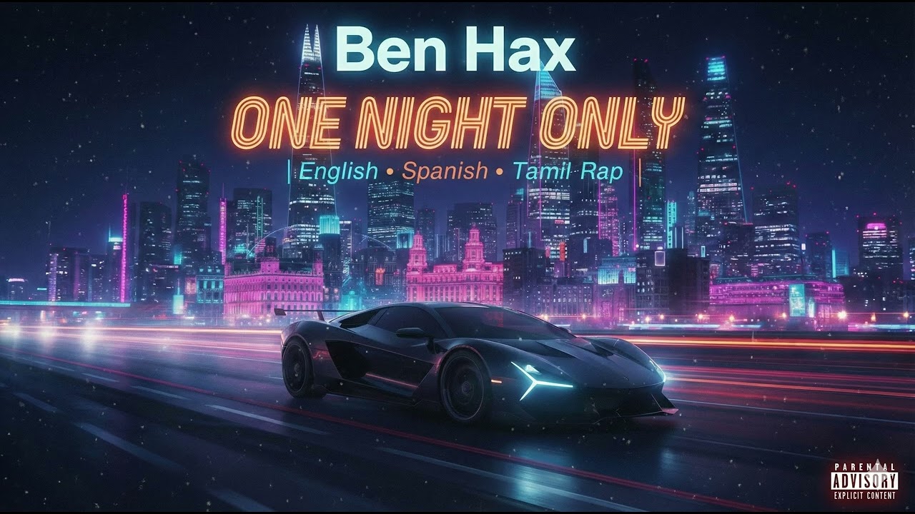 Ben Hax - ONE NIGHT ONLY | Night Drive Rap | English x Spanish x Tamil