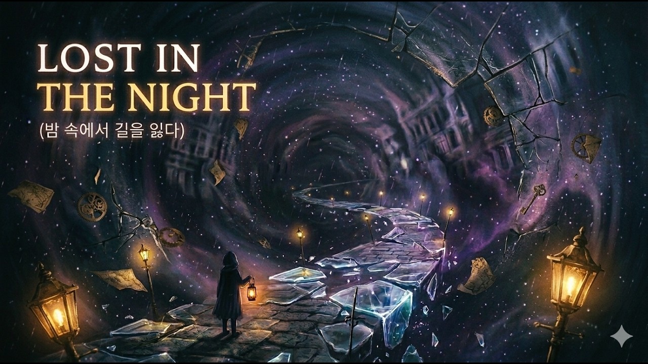 Lost in the Night밤 속에서 길을 잃다, raing night piano - emotional music for sleep