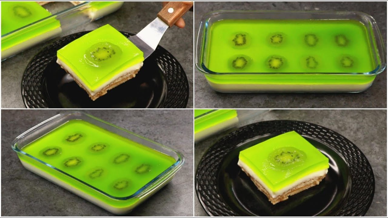 Kiwi Jelly Dessert Recipe | Delicious Biscuit Kiwi Dessert Recipe | Kiwi Dessert Recipe | PandS
