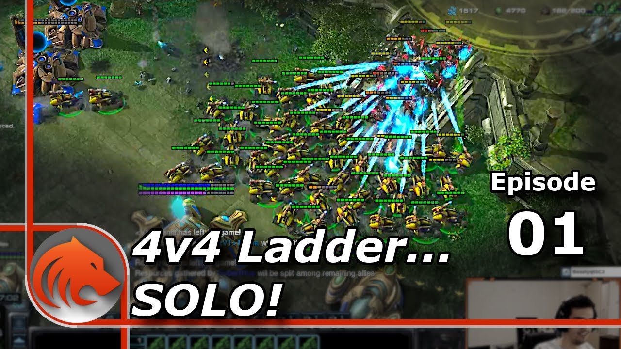 StarCraft 2: Playing 4v4 ladder... Alone (1 vs 4) 😨