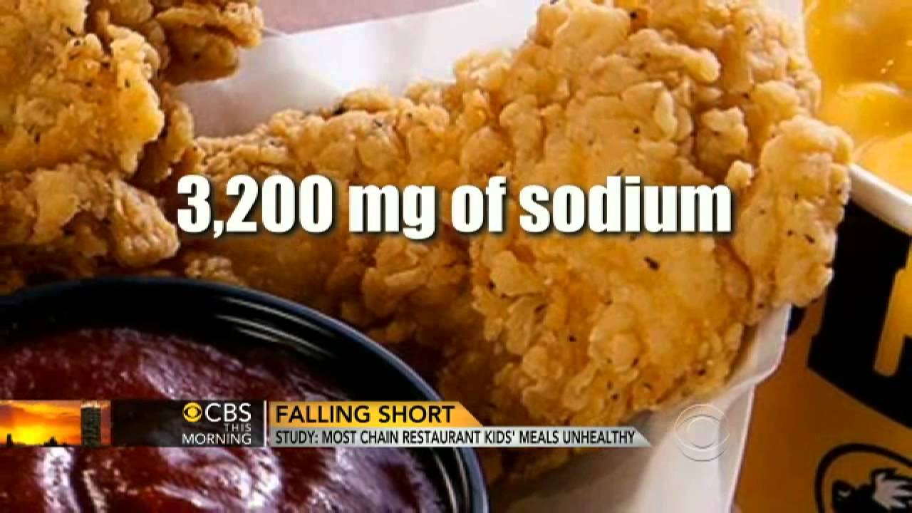 Kids' meals at chain restaurants not meeting standards: study