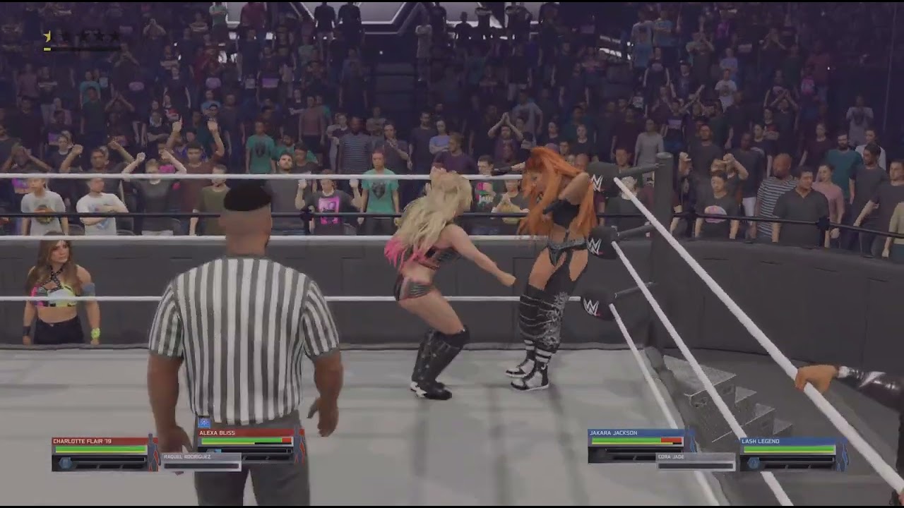 ALexA BLisS , CHaRLoTTe FLaiR vs JaKaRa JacKsoN , LasH LeGenD  !!!