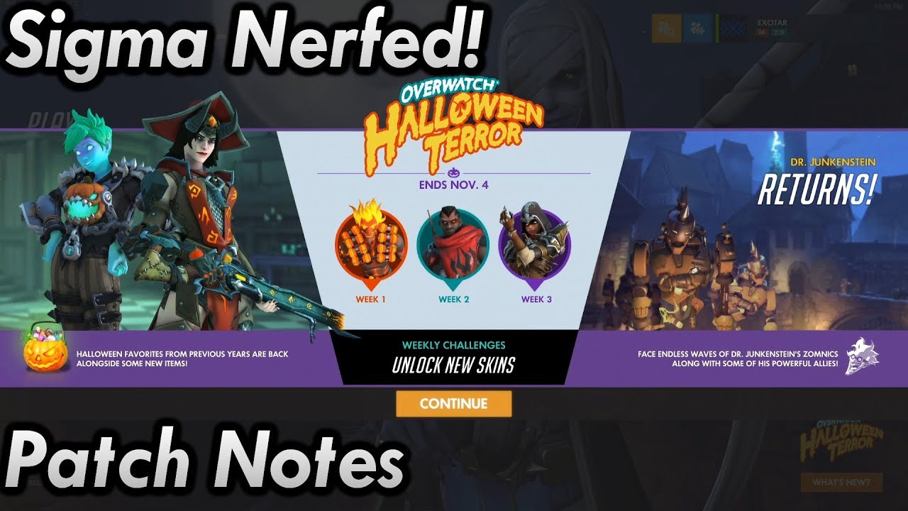 SIGMA NERFED! - Overwatch Halloween 2019 Update Run-Through