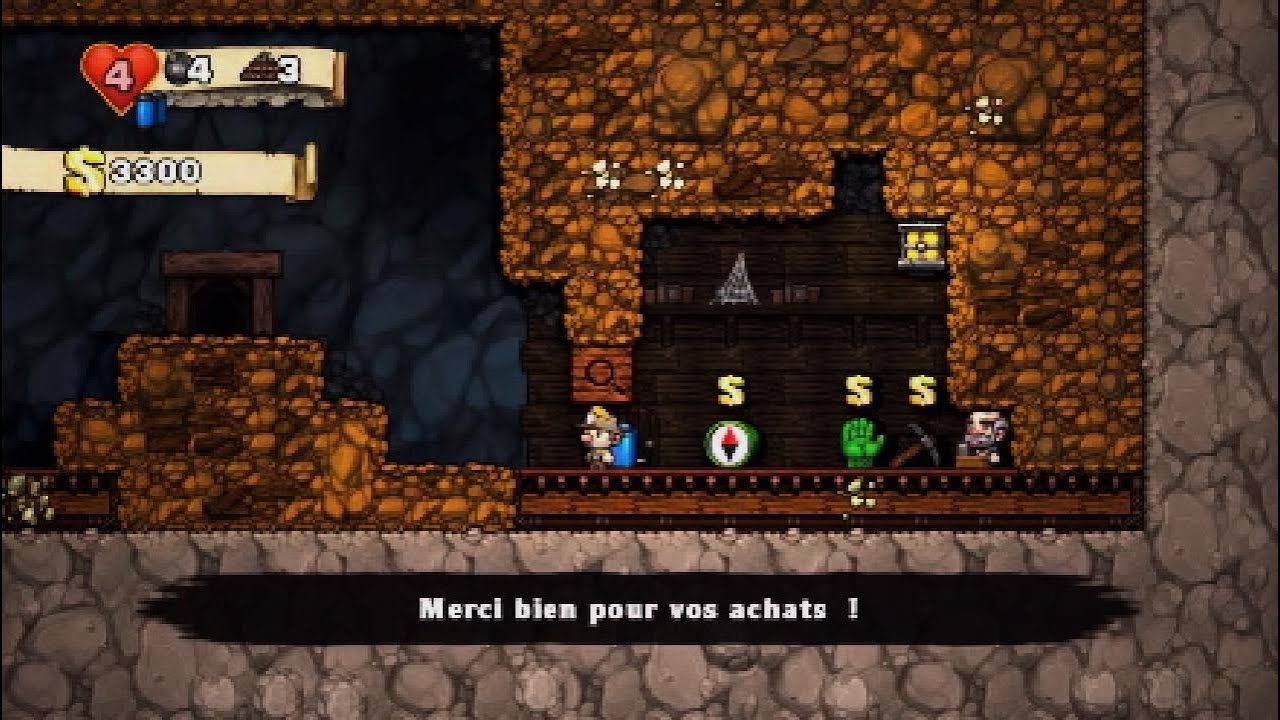 Enfin le trophée Speedolunky !!! (finir Spelunky en moins de 8 minutes)