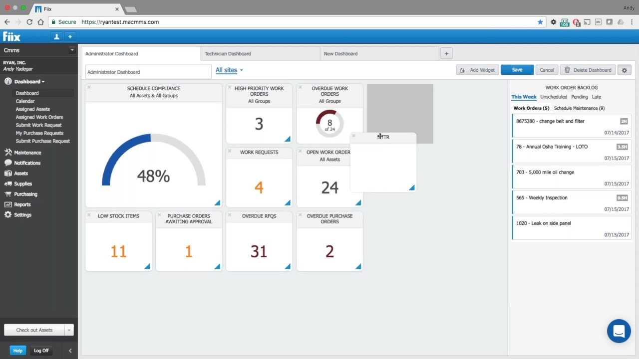 Dashboard Webinar - Fiix - July 13th