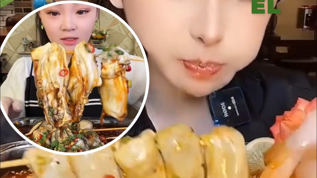 Oyster mukbang Eating Chineses girl(ASMR)