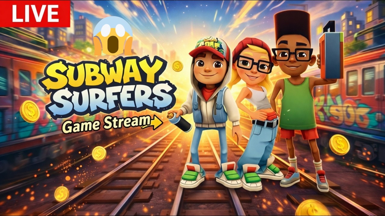 🔴 Live Subway Surfers : 1million coin, world record