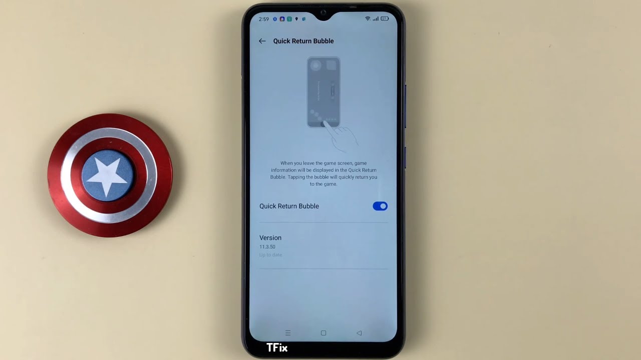 Quick Return Bubble on Realme C15 Android 11